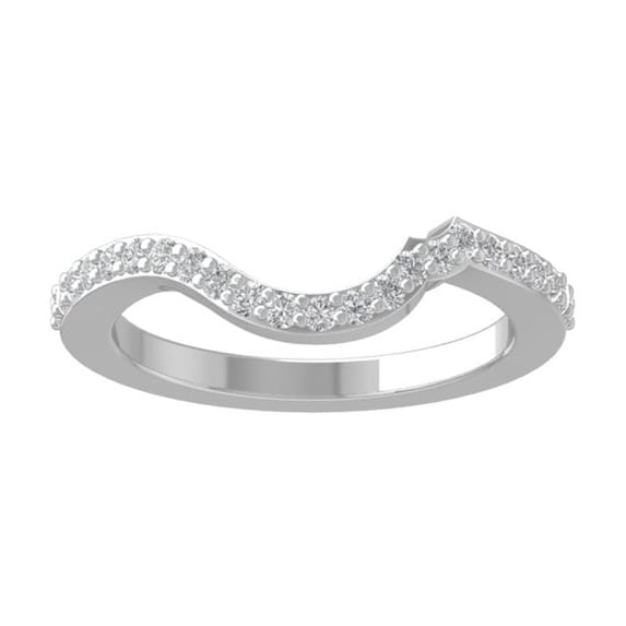 Araiya Fine Jewelry 14K White Gold Round-shape Lab Grown Diamond Wedding Band Ring ( 1/4 cttw, D-F Color, VS Clarity) Size 9.5