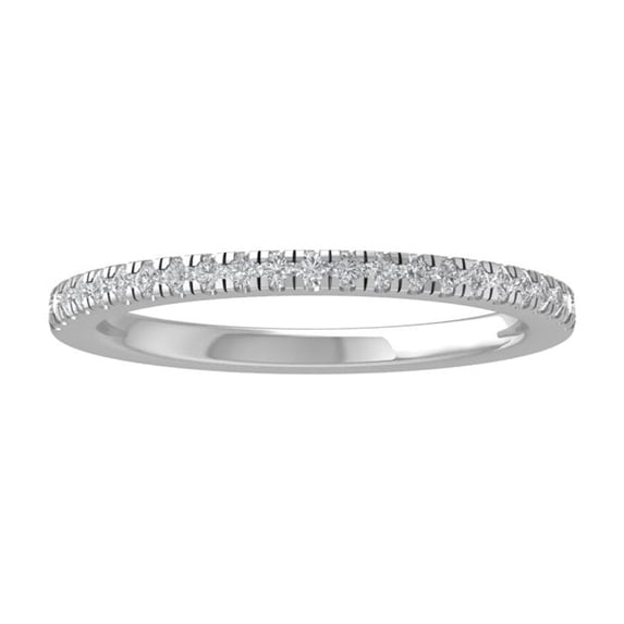 Araiya Fine Jewelry 14K White Gold Round-shape Lab Grown Diamond Wedding Band Ring ( 1 cttw, D-F Color, VS Clarity) Size 7