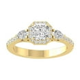 thumbnail image 1 of Araiya Fine Jewelry 14K Yellow Gold Ascher, Pear and Round-shape Lab Grown Diamond solitaire Engagement Ring (1 1/2 Cttw, D-F Color, VS1 Clarity) Size 10, 1 of 1