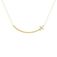 thumbnail image 1 of Araiya Fine Jewelry 14K Yellow Gold Lab-Grown Diamond Shooting Star Pendant for Women with Gold Plated Silver Cable Chain Necklace (1/20 cttw, VS1 Clarity, D-F Color) 18inch, 1 of 5