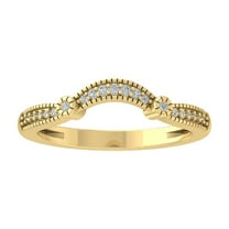 Araiya Fine Jewelry 14K Yellow Gold Round-shape Lab Grown Diamond Anniversary Ring ( 1/10 cttw, D-F Color, VS Clarity) Size 8