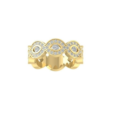 Araiya Fine Jewelry 14K Yellow Gold Round-shape Lab Grown Diamond Anniversary Ring ( 1 cttw, D-F Color, VS Clarity) Size 10