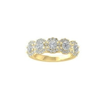 Araiya Fine Jewelry 14K Yellow Gold Round-shape Lab Grown Diamond Anniversary Ring ( 2 cttw, D-F Color, VS Clarity) Size 10