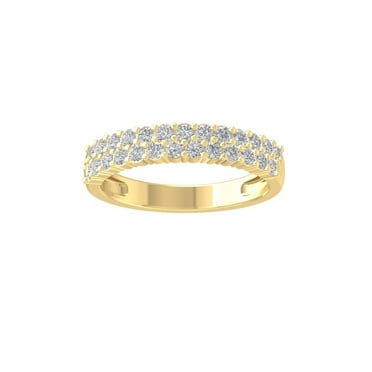 Araiya Fine Jewelry 14K Yellow Gold Round-shape Lab Grown Diamond Anniversary Ring ( 3/4 cttw, D-F Color, VS Clarity) Size 9