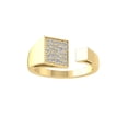 thumbnail image 1 of Araiya Fine Jewelry 14K Yellow Gold Round-shape Lab Grown Diamond Bypass Open Band Ring ( 1/5 cttw, D-F Color, VS Clarity) Size 9.5, 1 of 4