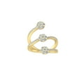 thumbnail image 1 of Araiya Fine Jewelry 14K Yellow Gold Round-shape Lab Grown Diamond Bypass Open Band Ring ( 3/4 cttw, D-F Color, VS Clarity) Size 5, 1 of 4