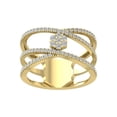 thumbnail image 1 of Araiya Fine Jewelry 14K Yellow Gold Round-shape Lab Grown Diamond Cluster Engagement Ring ( 1/2 cttw, D-F Color, VS Clarity) Size 6.5, 1 of 4
