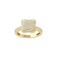 thumbnail image 1 of Araiya Fine Jewelry 14K Yellow Gold Round-shape Lab Grown Diamond Cluster Engagement Ring ( 1/2 cttw, D-F Color, VS Clarity) Size 7, 1 of 4