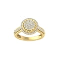 thumbnail image 1 of Araiya Fine Jewelry 14K Yellow Gold Round-shape Lab Grown Diamond Cluster Engagement Ring ( 1/2 cttw, D-F Color, VS Clarity) Size 8, 1 of 4