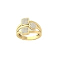 thumbnail image 1 of Araiya Fine Jewelry 14K Yellow Gold Round-shape Lab Grown Diamond Cluster Engagement Ring ( 1/3 cttw, D-F Color, VS Clarity) Size 6.5, 1 of 4