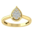 thumbnail image 1 of Araiya Fine Jewelry 14K Yellow Gold Round-shape Lab Grown Diamond Cluster Engagement Ring ( 1/3 cttw, D-F Color, VS Clarity) Size 9.5, 1 of 4