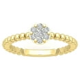 thumbnail image 1 of Araiya Fine Jewelry 14K Yellow Gold Round-shape Lab Grown Diamond Cluster Engagement Ring ( 1/4 cttw, D-F Color, VS Clarity) Size 10, 1 of 4