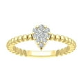 thumbnail image 1 of Araiya Fine Jewelry 14K Yellow Gold Round-shape Lab Grown Diamond Cluster Engagement Ring ( 1/4 cttw, D-F Color, VS Clarity) Size 9.5, 1 of 4