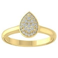 thumbnail image 1 of Araiya Fine Jewelry 14K Yellow Gold Round-shape Lab Grown Diamond Cluster Engagement Ring ( 1/5 cttw, D-F Color, VS Clarity) Size 5, 1 of 4