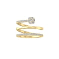 thumbnail image 1 of Araiya Fine Jewelry 14K Yellow Gold Round-shape Lab Grown Diamond Cluster Engagement Ring ( 2/5 cttw, D-F Color, VS Clarity) Size 8, 1 of 4