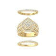 thumbnail image 1 of Araiya Fine Jewelry 14K Yellow Gold Round-shape Lab Grown Diamond Cluster Engagement Ring ( 2 cttw, D-F Color, VS Clarity) Size 9.5, 1 of 4