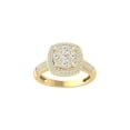 thumbnail image 1 of Araiya Fine Jewelry 14K Yellow Gold Round-shape Lab Grown Diamond Cluster Engagement Ring ( 3/4 cttw, D-F Color, VS Clarity) Size 6.5, 1 of 4