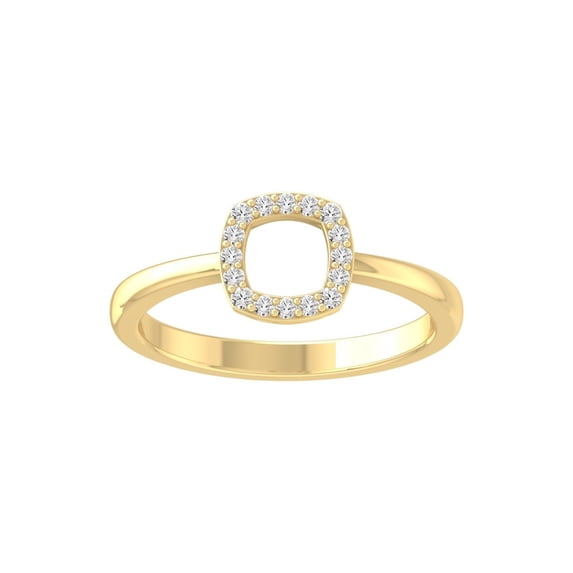Araiya Fine Jewelry 14K Yellow Gold Round-shape Lab Grown Diamond Fashion Band Ring ( 1/10 cttw, D-F Color, VS Clarity) Size 7