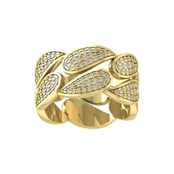 Araiya Fine Jewelry 14K Yellow Gold Round-shape Lab Grown Diamond Fashion Band Ring ( 1/2 cttw, D-F Color, VS Clarity) Size 9