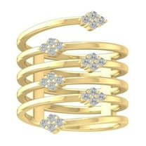 Araiya Fine Jewelry 14K Yellow Gold Round-shape Lab Grown Diamond Fashion Band Ring ( 1/3 cttw, D-F Color, VS Clarity) Size 10