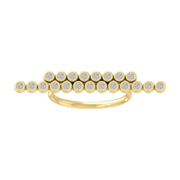 Araiya Fine Jewelry 14K Yellow Gold Round-shape Lab Grown Diamond Fashion Band Ring ( 1/3 cttw, D-F Color, VS Clarity) Size 6.5
