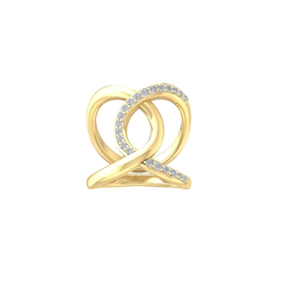Araiya Fine Jewelry 14K Yellow Gold Round-shape Lab Grown Diamond Fashion Band Ring ( 2/3 cttw, D-F Color, VS Clarity) Size 6