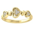 thumbnail image 1 of Araiya Fine Jewelry 14K Yellow Gold Round-shape Lab Grown Diamond Heart Engagement Ring ( 1/10 cttw, D-F Color, VS Clarity) Size 9.5, 1 of 5