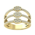 thumbnail image 1 of Araiya Fine Jewelry 14K Yellow Gold Round-shape Lab Grown Diamond Multi Row Band Ring ( 1/2 cttw, D-F Color, VS Clarity) Size 8.5, 1 of 4