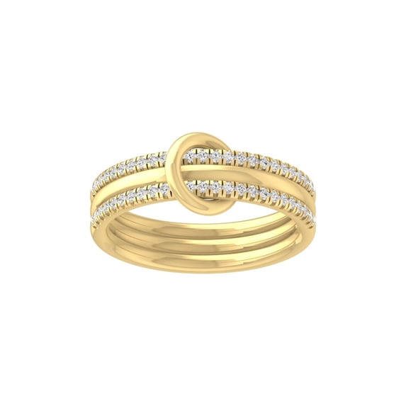 Araiya Fine Jewelry 14K Yellow Gold Round-shape Lab Grown Diamond Wedding Band Ring ( 1/4 cttw, D-F Color, VS Clarity) Size 8.5