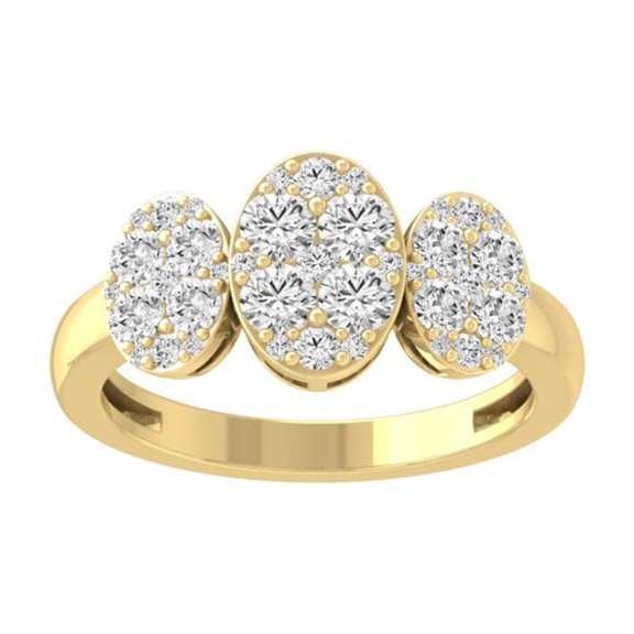 Araiya 14K Yellow Gold Lab Grown Diamond Wedding Band Ring (1 Cttw, D-F Color, VS1 Clarity) Size 10