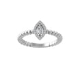 thumbnail image 1 of Araiya Fine Jewelry 925 Sterling Silver Marquise and Round shape Lab Grown Diamond Promise Ring ( 1/6 cttw, D-F Color, VS Clarity) Size 6, 1 of 4