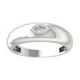 thumbnail image 1 of Araiya Fine Jewelry 925 Sterling Silver Marquise-shape Lab Grown Diamond Solitaire Engagement Ring ( 1/10 cttw, D-F Color, VS Clarity) Size 5, 1 of 4