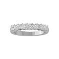 thumbnail image 1 of Araiya Fine Jewelry 925 Sterling Silver Princess-shape Lab Grown Diamond Wedding Band Ring ( 1 cttw, D-F Color, VS Clarity) Size 7, 1 of 4