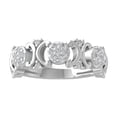 thumbnail image 1 of Araiya Fine Jewelry 925 Sterling Silver Round-shape Lab Grown Diamond Anniversary Ring ( 1/2 cttw, D-F Color, VS Clarity) Size 9, 1 of 4