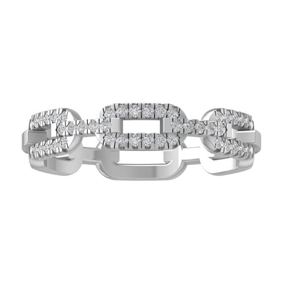 Araiya Fine Jewelry 925 Sterling Silver Round-shape Lab Grown Diamond Anniversary Ring ( 1/5 cttw, D-F Color, VS Clarity) Size 7