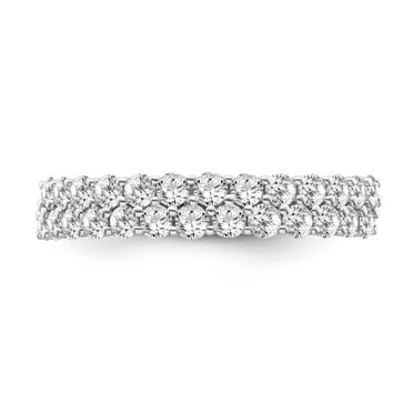 Araiya Fine Jewelry 925 Sterling Silver Round-shape Lab Grown Diamond Anniversary Ring ( 1 cttw, D-F Color, VS Clarity) Size 9.5