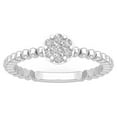 thumbnail image 1 of Araiya Fine Jewelry 925 Sterling Silver Round-shape Lab Grown Diamond Cluster Engagement Ring ( 1/4 cttw, D-F Color, VS Clarity) Size 9.5, 1 of 4