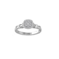 thumbnail image 1 of Araiya Fine Jewelry 925 Sterling Silver Round-shape Lab Grown Diamond Cluster Engagement Ring ( 1/5 cttw, D-F Color, VS Clarity) Size 9.5, 1 of 4