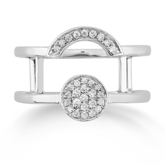 Araiya Fine Jewelry 925 Sterling Silver Round-shape Lab Grown Diamond Cluster Engagement Ring ( 1/8 cttw, D-F Color, VS Clarity) Size 9.5