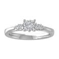 thumbnail image 1 of Araiya Fine Jewelry 925 Sterling Silver Round-shape Lab Grown Diamond Engagement Ring ( 5/8 cttw, D-F Color, VS Clarity) Size 5.5, 1 of 4