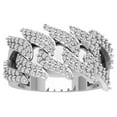 thumbnail image 1 of Araiya Fine Jewelry 925 Sterling Silver Round-shape Lab Grown Diamond Fashion Band Ring ( 1 1/4 cttw, D-F Color, VS Clarity) Size 7.5, 1 of 4