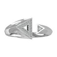 thumbnail image 1 of Araiya Fine Jewelry 925 Sterling Silver Round-shape Lab Grown Diamond Fashion Band Ring ( 1/10 cttw, D-F Color, VS Clarity) Size 9.5, 1 of 4