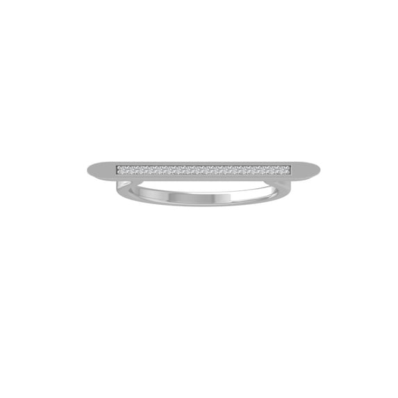 Araiya Fine Jewelry 925 Sterling Silver Round-shape Lab Grown Diamond Fashion Band Ring ( 1/10 cttw, D-F Color, VS Clarity) Size 9