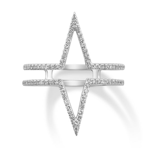 Araiya Fine Jewelry 925 Sterling Silver Round-shape Lab Grown Diamond Fashion Band Ring ( 1/4 cttw, D-F Color, VS Clarity) Size 10