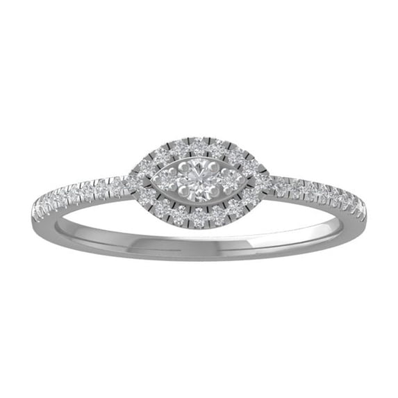 Araiya Fine Jewelry 925 Sterling Silver Round-shape Lab Grown Diamond Fashion Band Ring ( 1/5 cttw, D-F Color, VS Clarity) Size 9.5