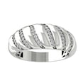thumbnail image 1 of Araiya Fine Jewelry 925 Sterling Silver Round-shape Lab Grown Diamond Fashion Band Ring ( 1/6 cttw, D-F Color, VS Clarity) Size 9, 1 of 5