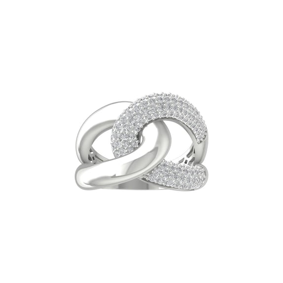 Araiya Fine Jewelry 925 Sterling Silver Round-shape Lab Grown Diamond Fashion Band Ring ( 3/4 cttw, D-F Color, VS Clarity) Size 9.5
