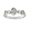thumbnail image 1 of Araiya Fine Jewelry 925 Sterling Silver Round-shape Lab Grown Diamond Heart Engagement Ring ( 1/10 cttw, D-F Color, VS Clarity) Size 10, 1 of 5