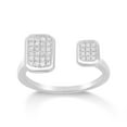 thumbnail image 1 of Araiya Fine Jewelry 925 Sterling Silver Round-shape Lab Grown Diamond Open Band Ring ( 1/6 cttw, D-F Color, VS Clarity) Size 6.5, 1 of 5