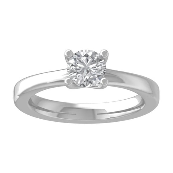 Araiya Fine Jewelry 925 Sterling Silver Round-shape Lab Grown Diamond Solitaire Engagement Ring ( 1 cttw, D-F Color, VS Clarity) Size 10